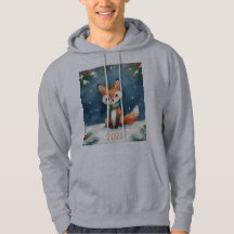 cute winter happy new year 2026 fox holiday hoodie