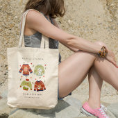 Cute Winter Heart Leafy Ugly Sweater Vrijgezellenf Tote Bag