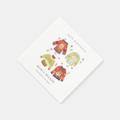 Cute Winter Heart Ugly Sweater Elke zondag Servet (Hoek)