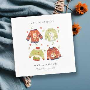 Cute Winter Heart Ugly Sweater Elke zondag Servet