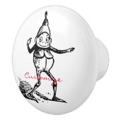 Cute Winter Holiday Elf Gnome Thunder_Cove Keramische Knop (Rechts)