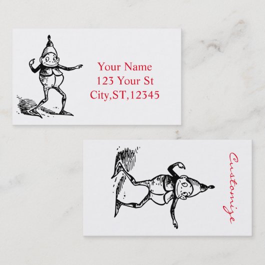 Cute Winter Holiday Elf Gnome Thunder_Cove Visitekaartje (Voorkant / Achterkant)