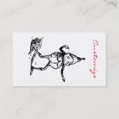 Cute Winter Holiday Elf Gnome Thunder_Cove Visitekaartje (Achterkant)