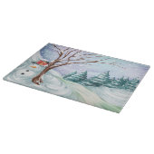 Cute Winter Holiday Snowman | Kerstmis Snijplank (Hoek)