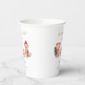 Cute Winter It's Cold Outside Bear Baby Shower  Papieren Bekers (Links)