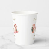 Cute Winter It's Cold Outside Bear Baby Shower  Papieren Bekers (Rechts)