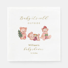 Cute Winter It's Cold Outside Bear Baby Shower  Servet