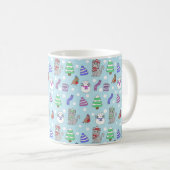 Cute Winter Kat Collage Koffiemok (Voorkant rechts)