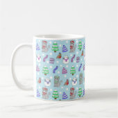 Cute Winter Kat Collage Koffiemok (Links)