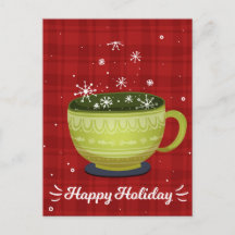 Cute Winter Kerstkoffie Mok Holiday Kaart