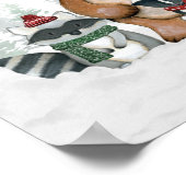 Cute Winter Kerstland Baby shower Welcome Poster (Hoek)