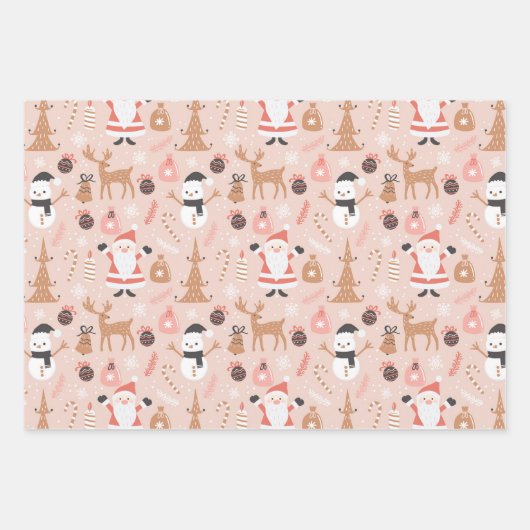 Cute Winter Kerstmis Inpakpapier Vel (Voorkant)