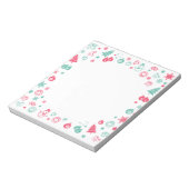 Cute Winter Kerstpattern Lijst Notitieblok (Linkerzijde)