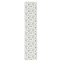 Cute Winter Landscape Houders skateboarders Korte Tafelloper