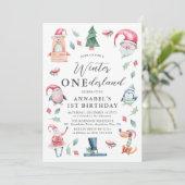 Cute Winter ONEderland Eerste Kerstdag Kaart (Staand voorkant)