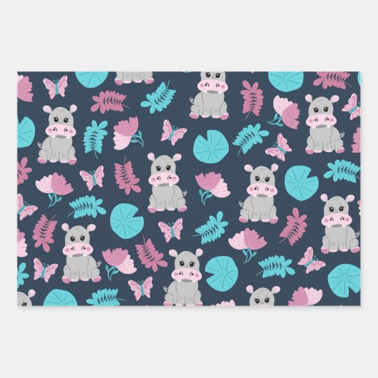 Cute Winter Oranje Fox Mountains Leaf Pattern Inpakpapier Vel (Voorkant 3)