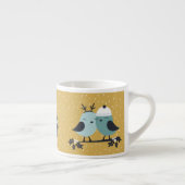 Cute Winter Owl and Birds Nordic Illustration Espresso Kop (Rechts)