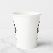 Cute Winter Penguin Simple 1st Birthday Papieren Bekers (Rechts)