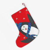 Cute Winter Penguin Small Kerstmis Stocking Kleine Kerstsok (Achterkant (Hangend))