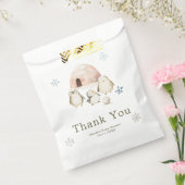 Cute Winter Penguins Baby Shower Bedankzakje (Gezegeld)