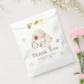 Cute Winter Penguins Birthday Party Bedankzakje (Gezegeld)