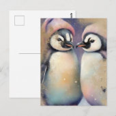Cute Winter Penguins Briefkaart (Voorkant / Achterkant)
