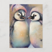 Cute Winter Penguins Briefkaart (Voorkant)
