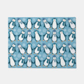 Cute Winter Penguins Design Deurmat (Voorkant)