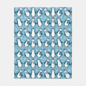 Cute Winter Penguins Design Fleece Deken (Voorkant)