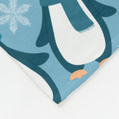 Cute Winter Penguins Design Fleece Deken (Hoek)