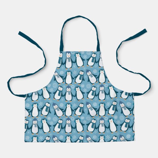 Cute Winter Penguins Design Schort (Voorkant)