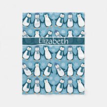 Cute Winter Penguins Design Voeg naam toe