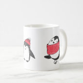 Cute Winter Penguins Koffiemok (Voorkant rechts)