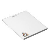 Cute Winter Pinguïn Schets Illustratie Notitieblok (Schuin)