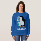 Cute Winter pinguins koud buiten sweater (Voorkant volledig)
