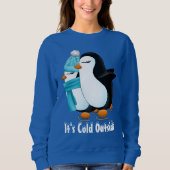 Cute Winter pinguins koud buiten sweater (Voorkant)