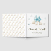 Cute Winter Polar Bears Baby Shower Gastenboek (Volledig)