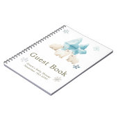 Cute Winter Polar Bears Baby Shower Guest Book Notitieboek (Linkerzijde)