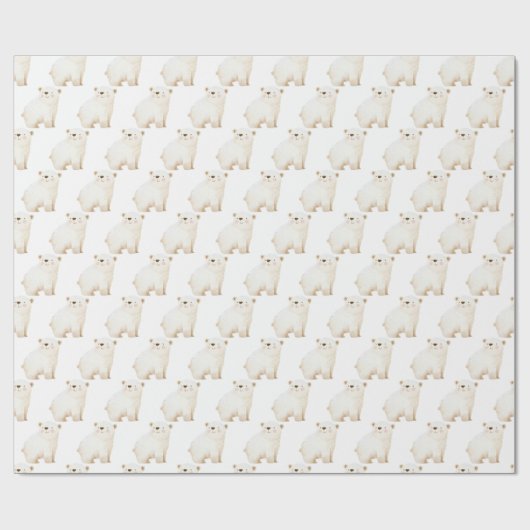 Cute Winter Polar Bears Cadeaupapier (Vlak)