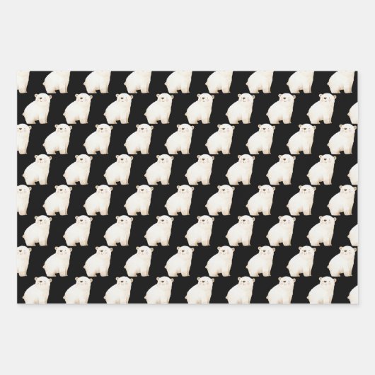 Cute Winter Polar Bears Inpakpapier Vel (Voorkant 3)