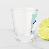 Cute Winter Polar Beer Art Shot Glas (Links)