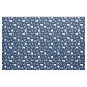 Cute Winter Polar Beer Blue Kerstfeestdag Stof (Fat Quarter)