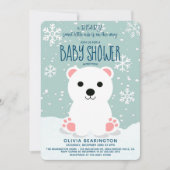 Cute Winter Polar Beer Cub Neutraal Baby shower Kaart (Voorkant)