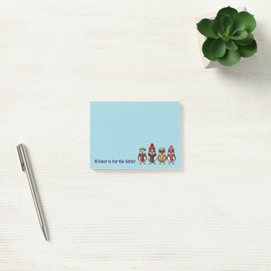 Cute Winter Post It Notes | Winter Birds  (Kantoor)