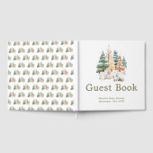 Cute Winter Rabbits Baby Shower Guest Book Gastenboek (Volledig)