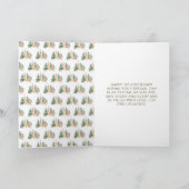 Cute Winter Rabbits Birthday Party Kaart (Binnen)