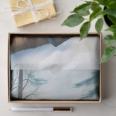 Cute Winter Raccoon with Gold Ornament Christmas Tissuepapier (Geschenk)