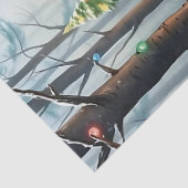 Cute Winter Raccoon with Gold Ornament Christmas Tissuepapier (Detail)