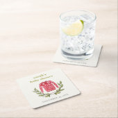 Cute Winter Red Green Ugly Sweater Baby shower Kartonnen Onderzetters (Insitu)