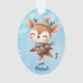Cute Winter Reindeer Grandchild Christmas Ornament (voorkant)